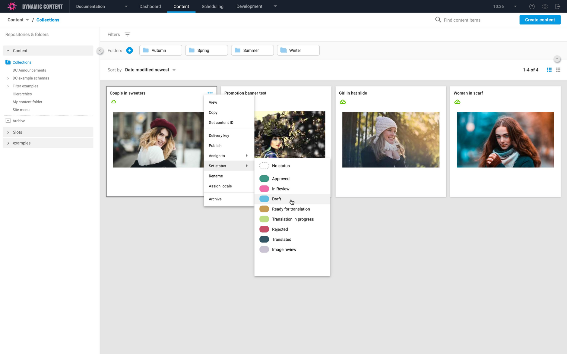 Defining a simple content workflow | Amplience Developer Portal