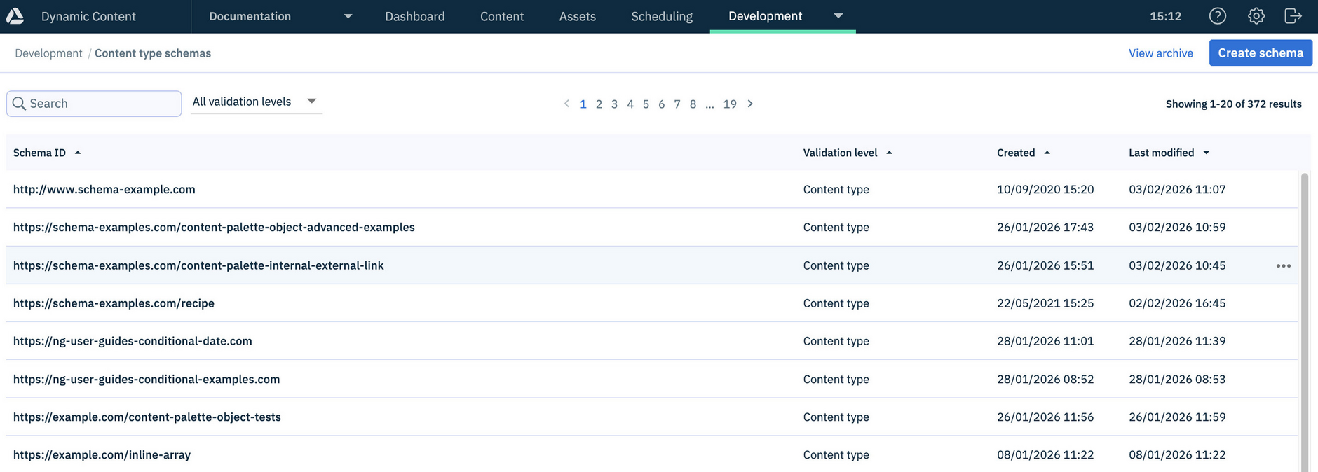 Creating a new schema
