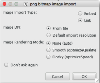 Choosing image import options