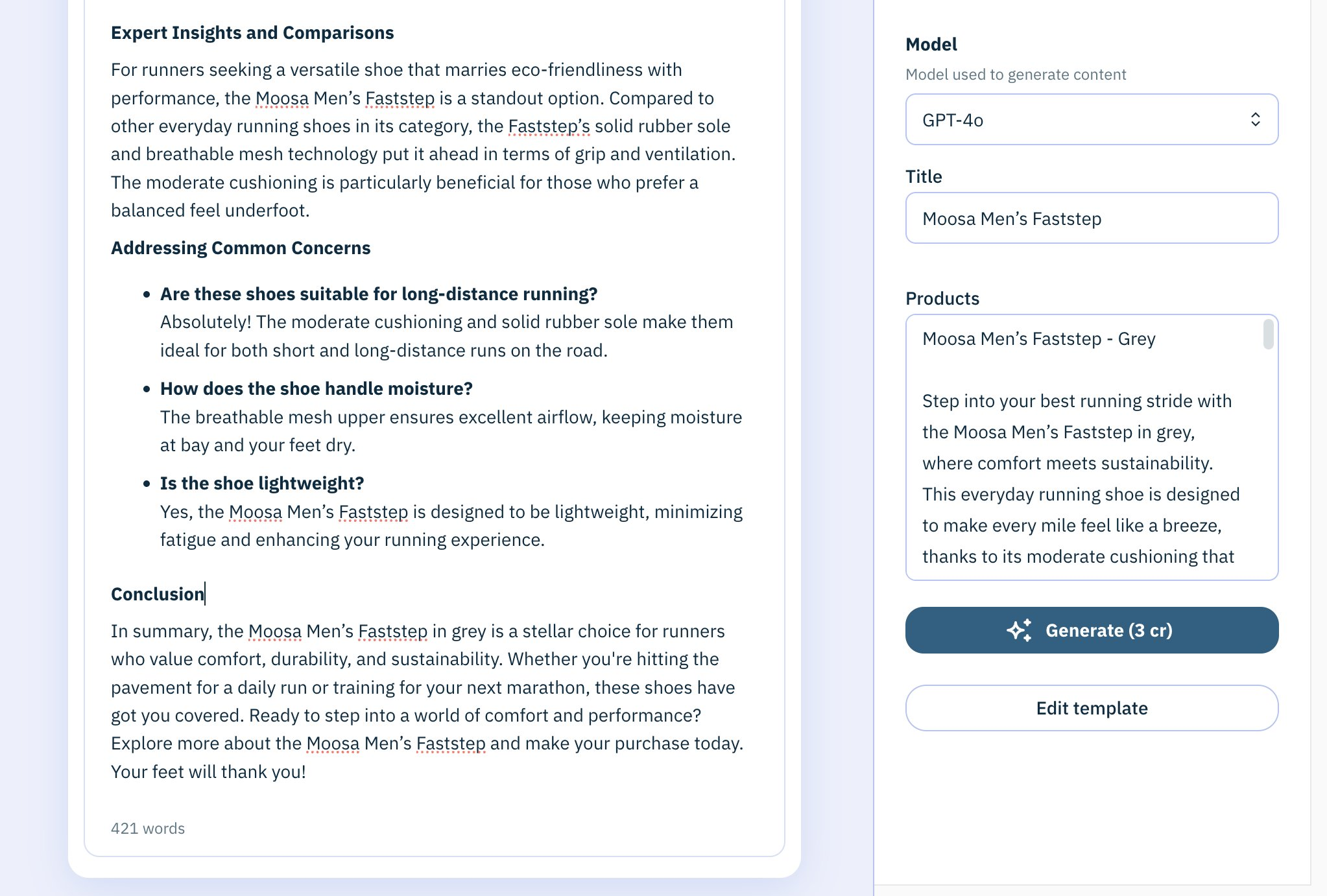 Running shoes buying guide from initial prompt with additional sections