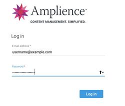 Logging in to the Dynamic Content app