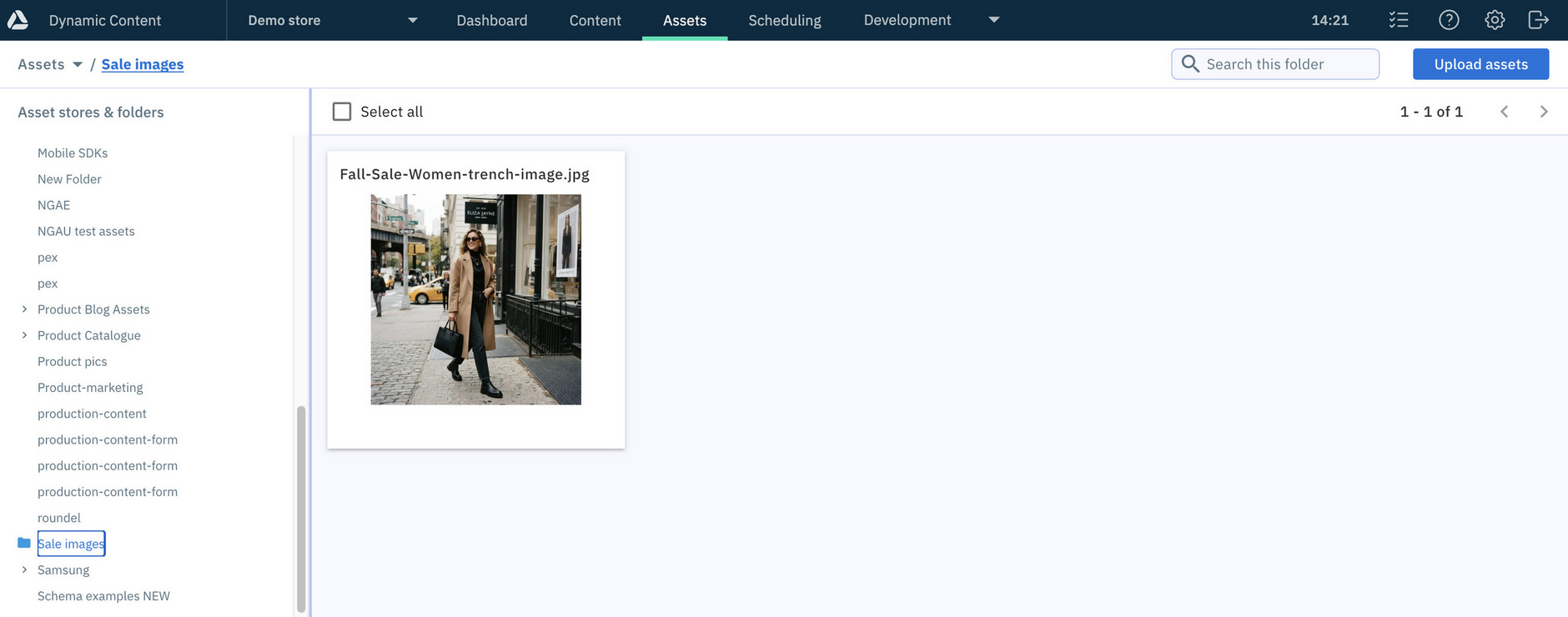 Amplience DAM Content Hub showing assets created by the Amplience Figma Sync plugin