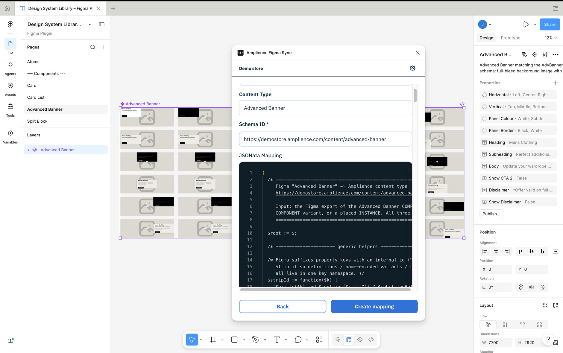 Paste the JSONata generated by the AI tool into the plugin window