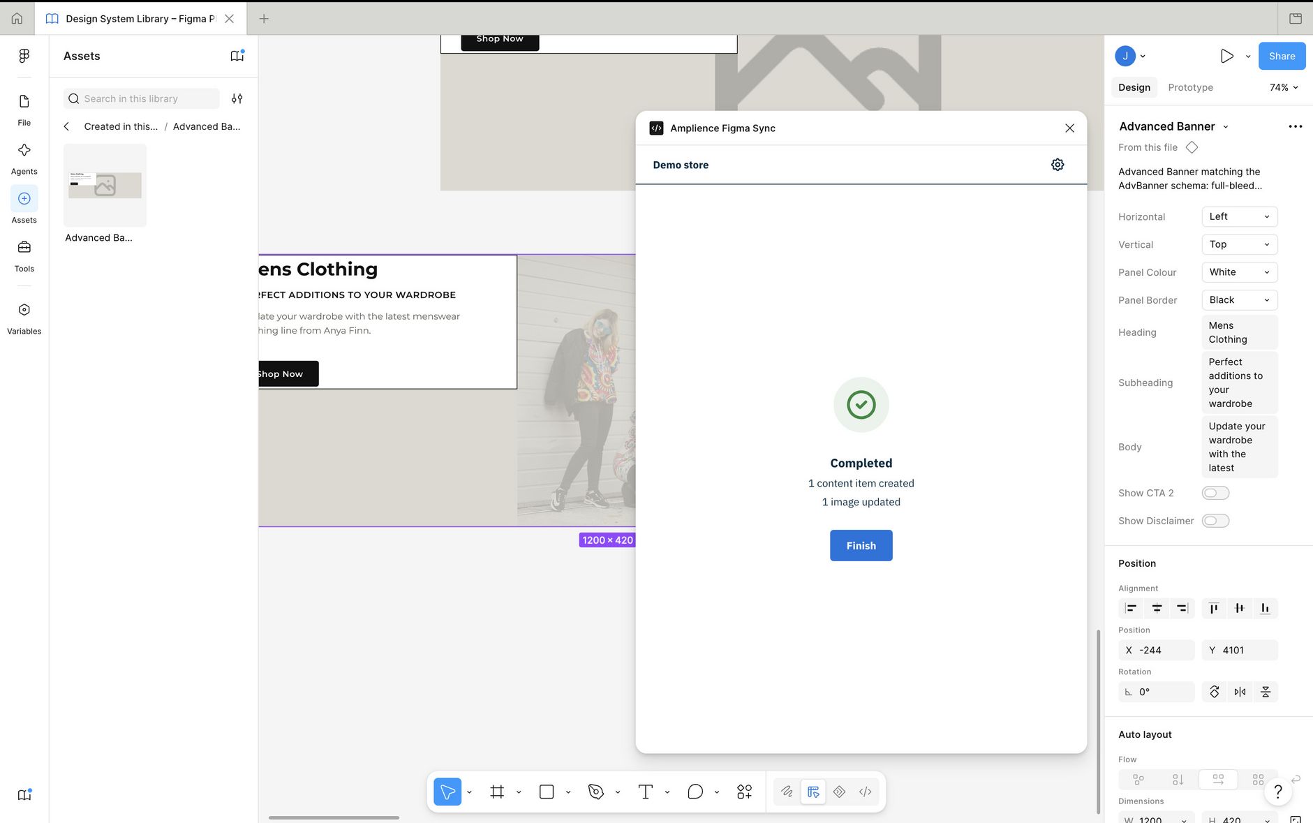 If the content is successfully copied then a completed message is displayed