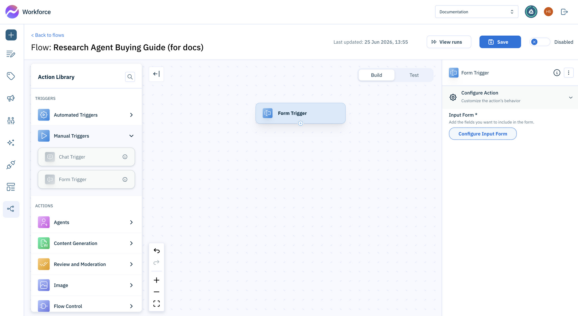Adding the flow trigger