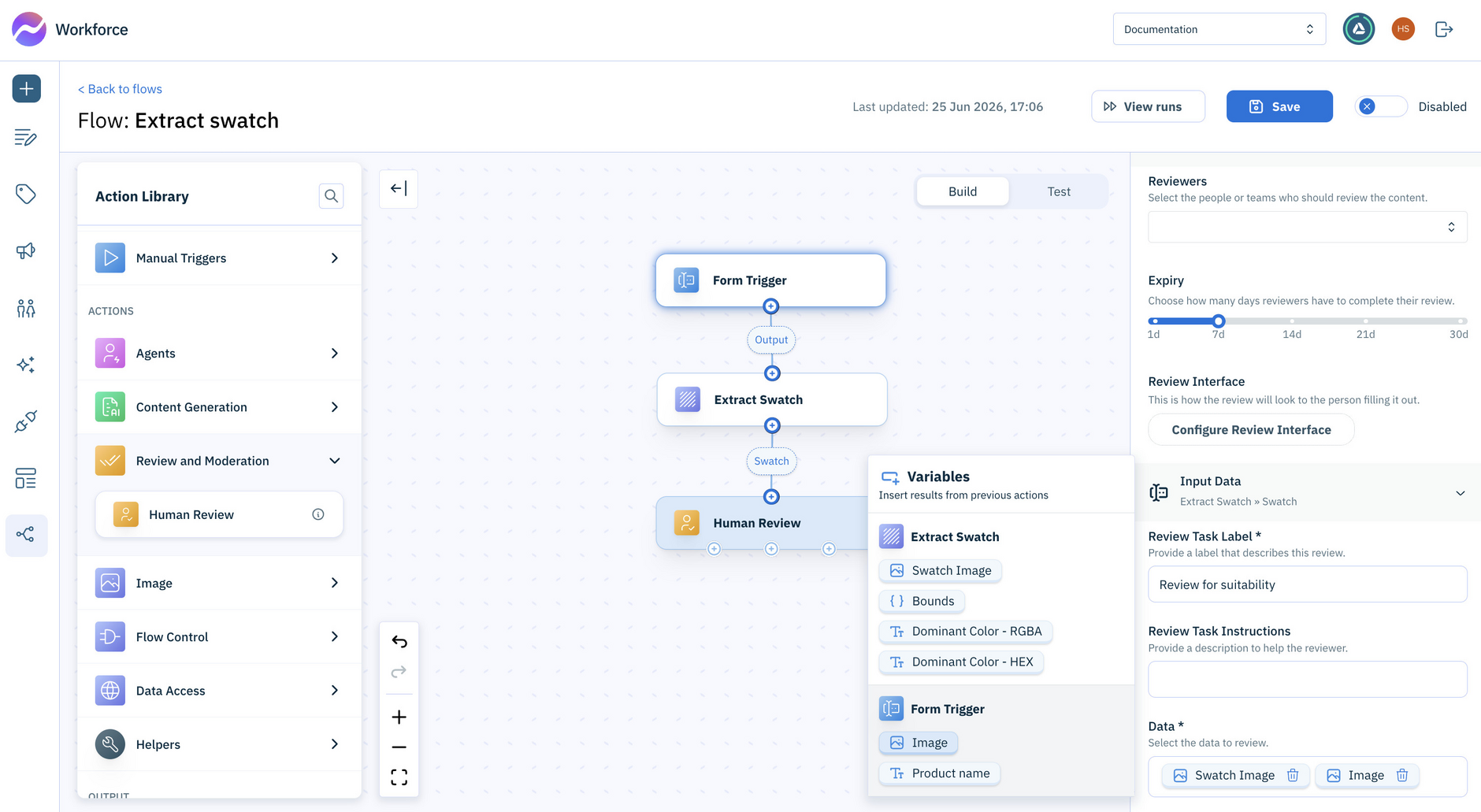 Add and configure human review