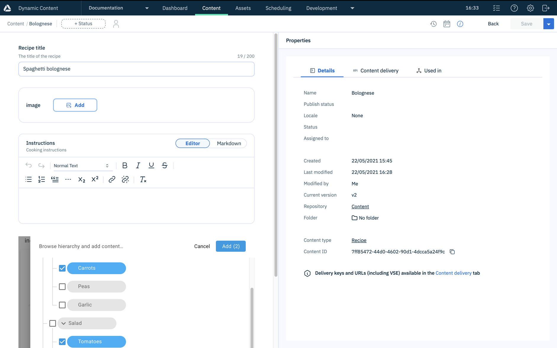 The hierarchy chooser extension makes it easy to browse hierarchical content