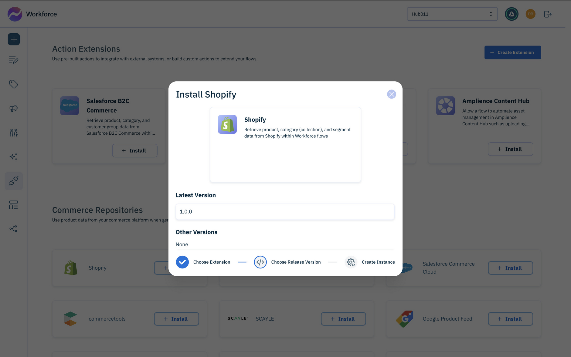 Choose the release version to install