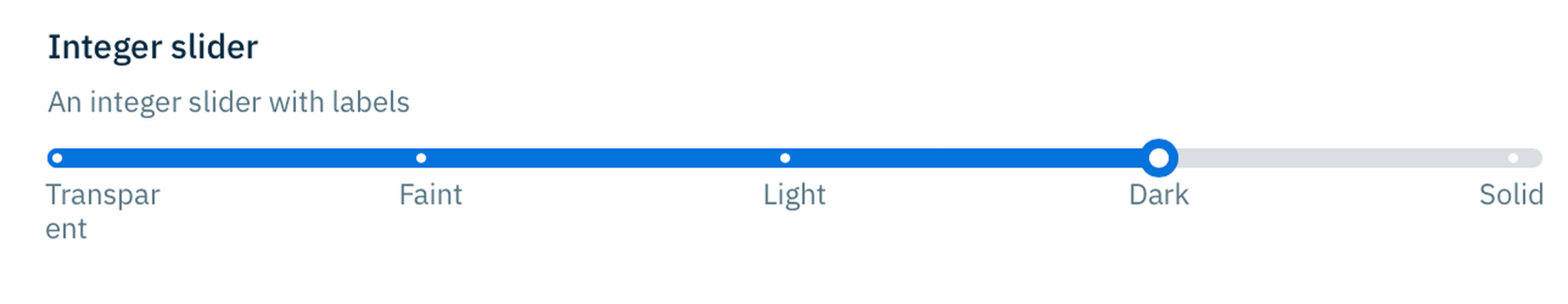 Integer slider