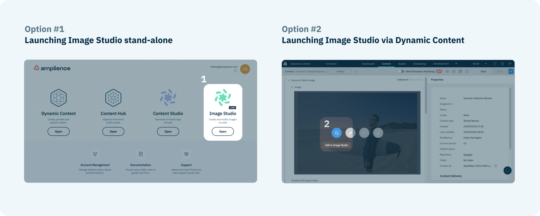 Image Studio launch options