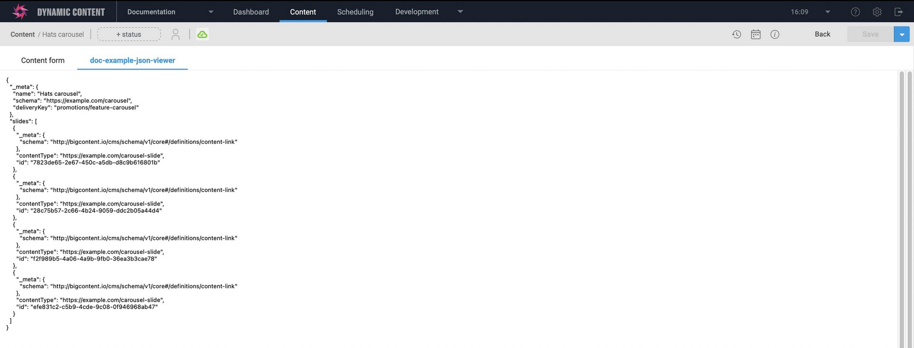 Content editor extension- JSON viewer · Amplience Documentation Hub