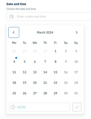 The new date/time picker