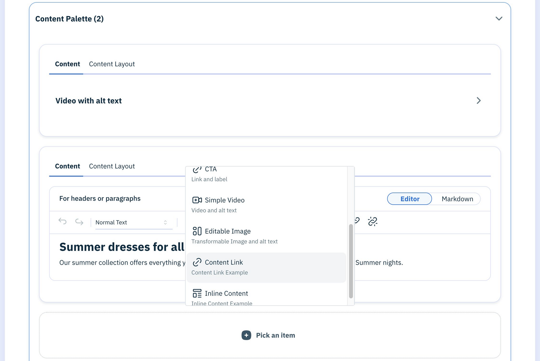 Flexible authoring conceptual view