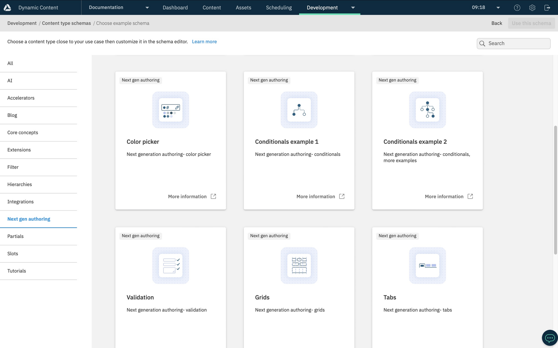 New schema examples