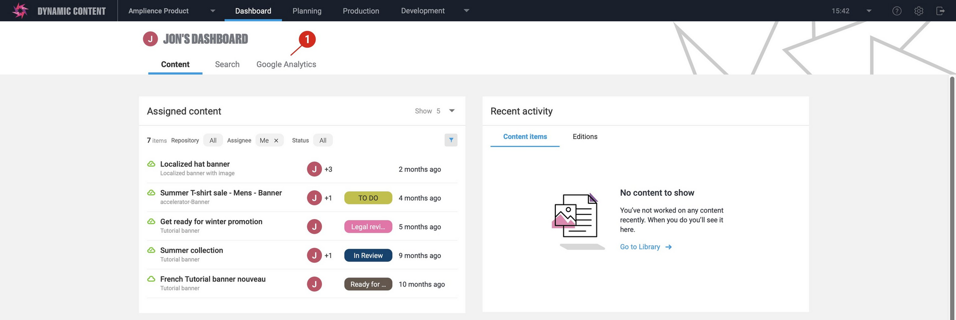 When you register a dashboard extension, it is added to the Dashboard using its label