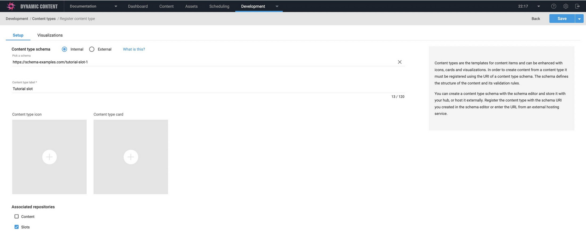 When you create a slot schema you need to choose slot as the validation level