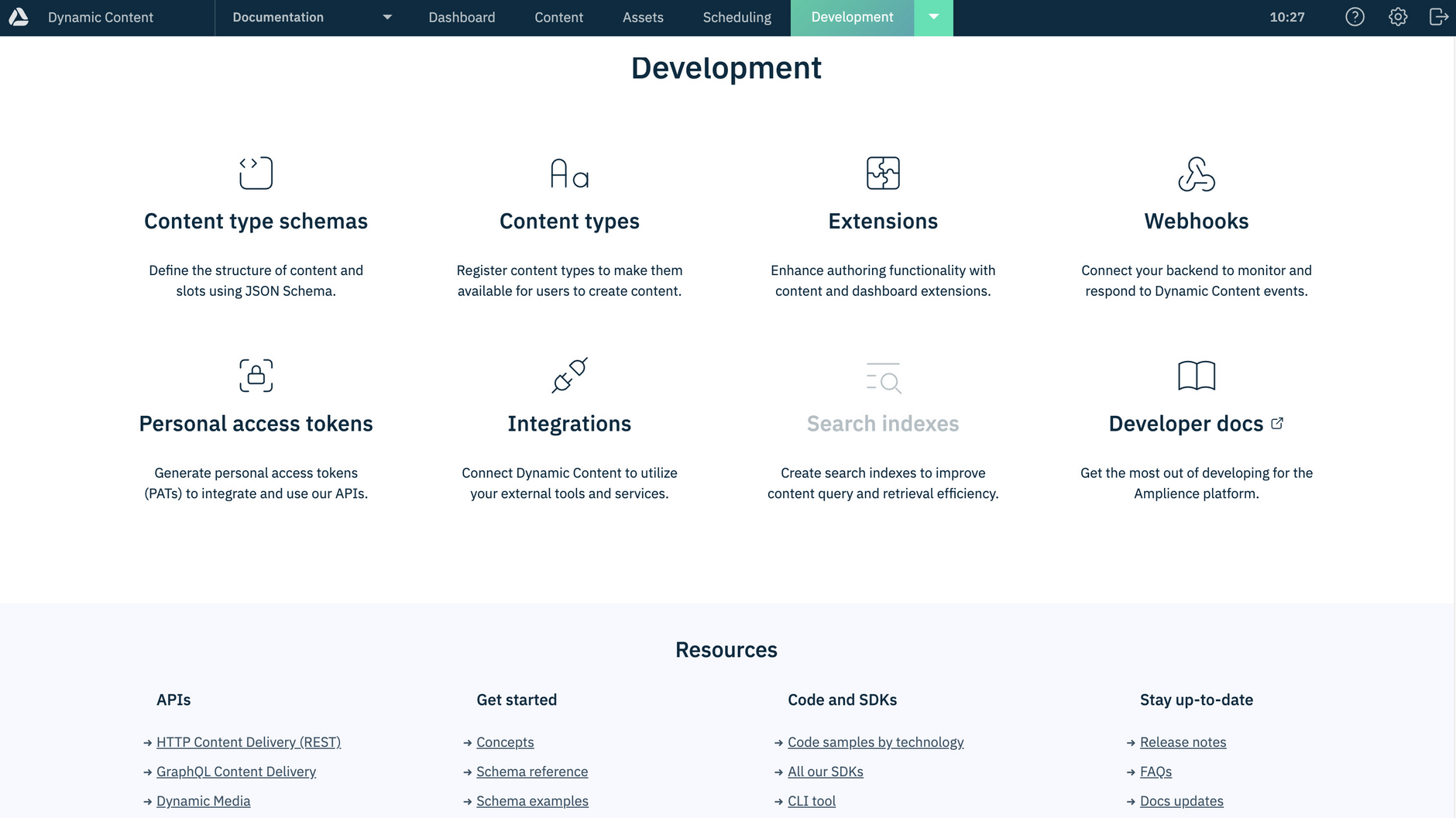 New look Development home page