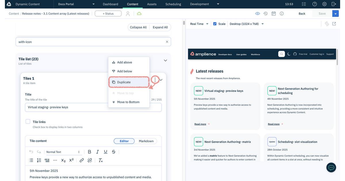 Faster nested content creation | Amplience Documentation