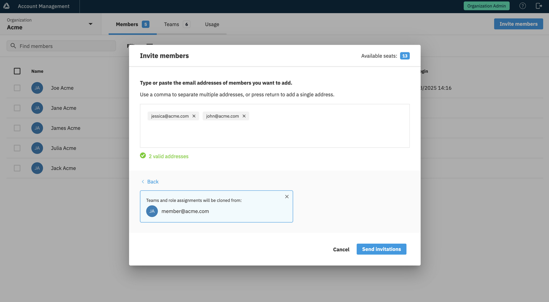 Clone permissions from an existing user