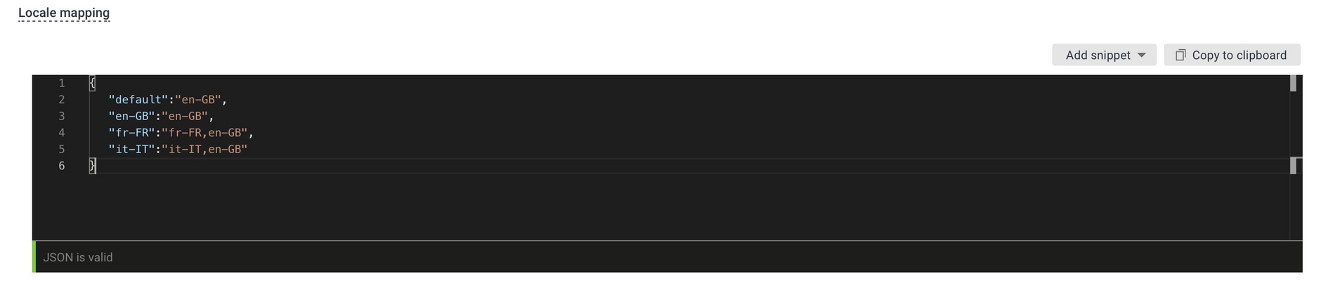 Locales can be specified for either content slot or content asset integrations that make use of the localization features