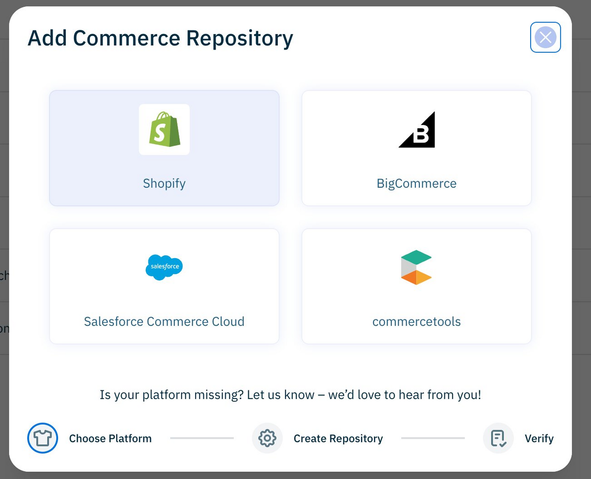 Adding a Shopify integration in Content Studio