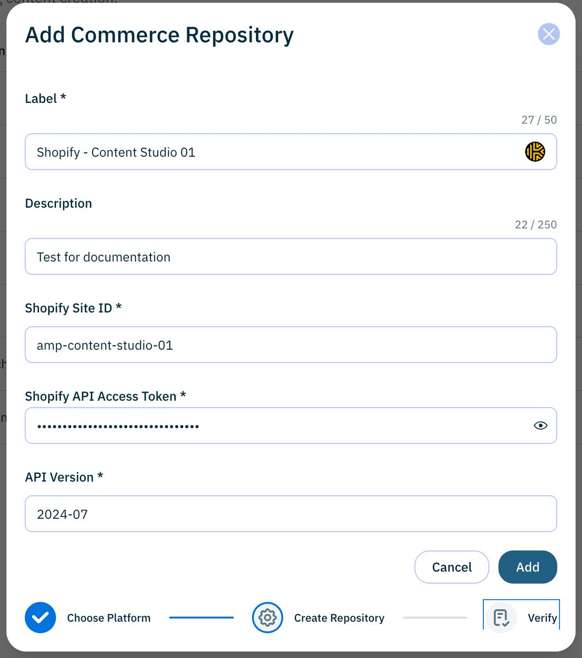 Configuring the integration