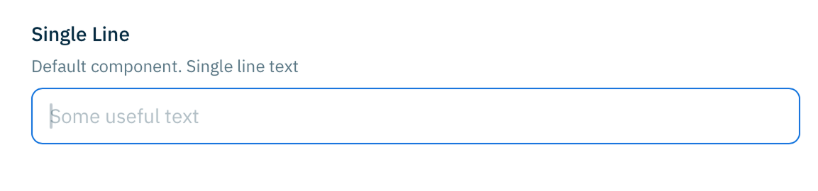 Single line text