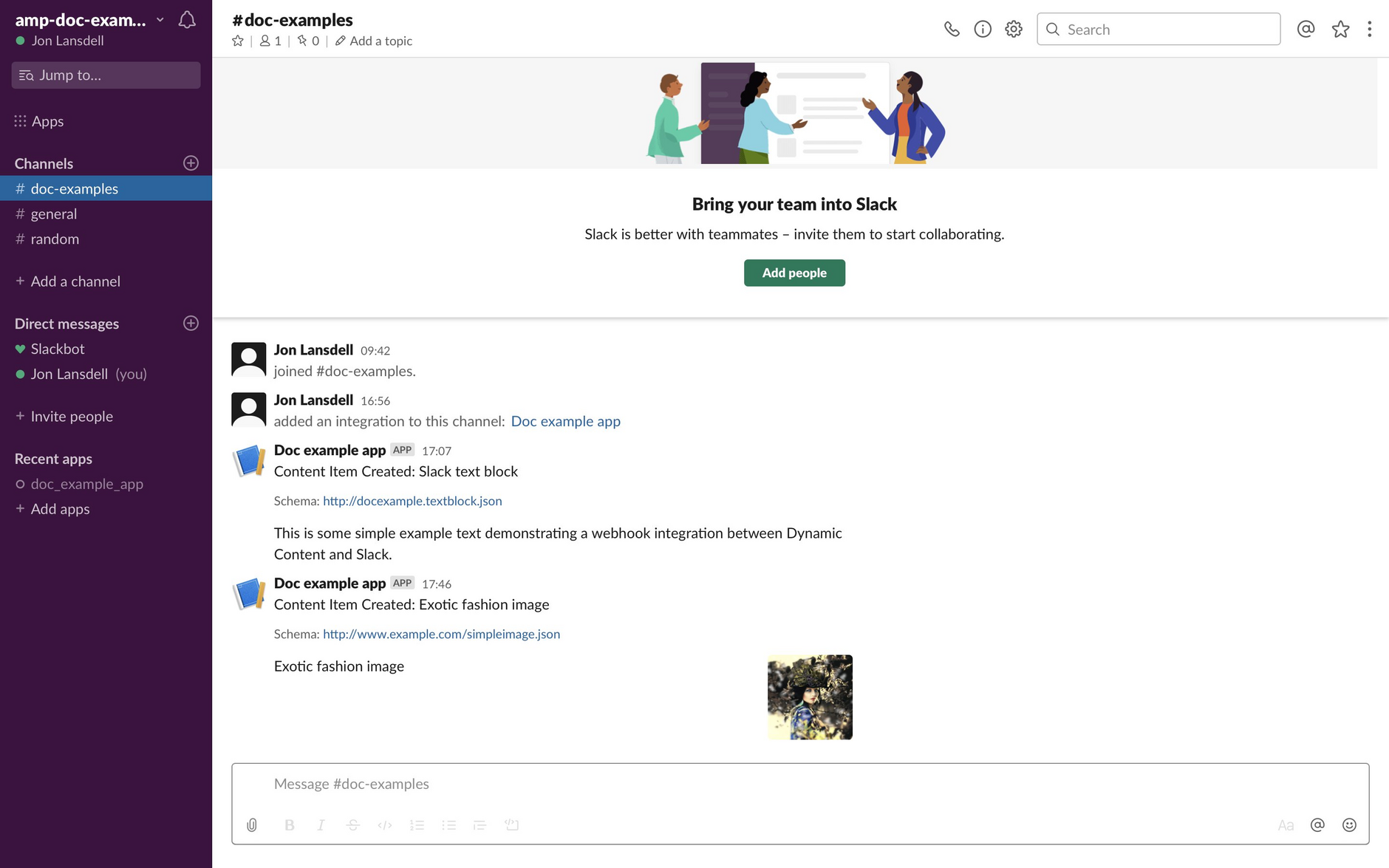 The image is shown in a new Slack message
