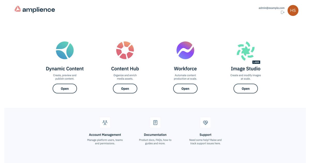 Logging in to Amplience | Amplience Documentation