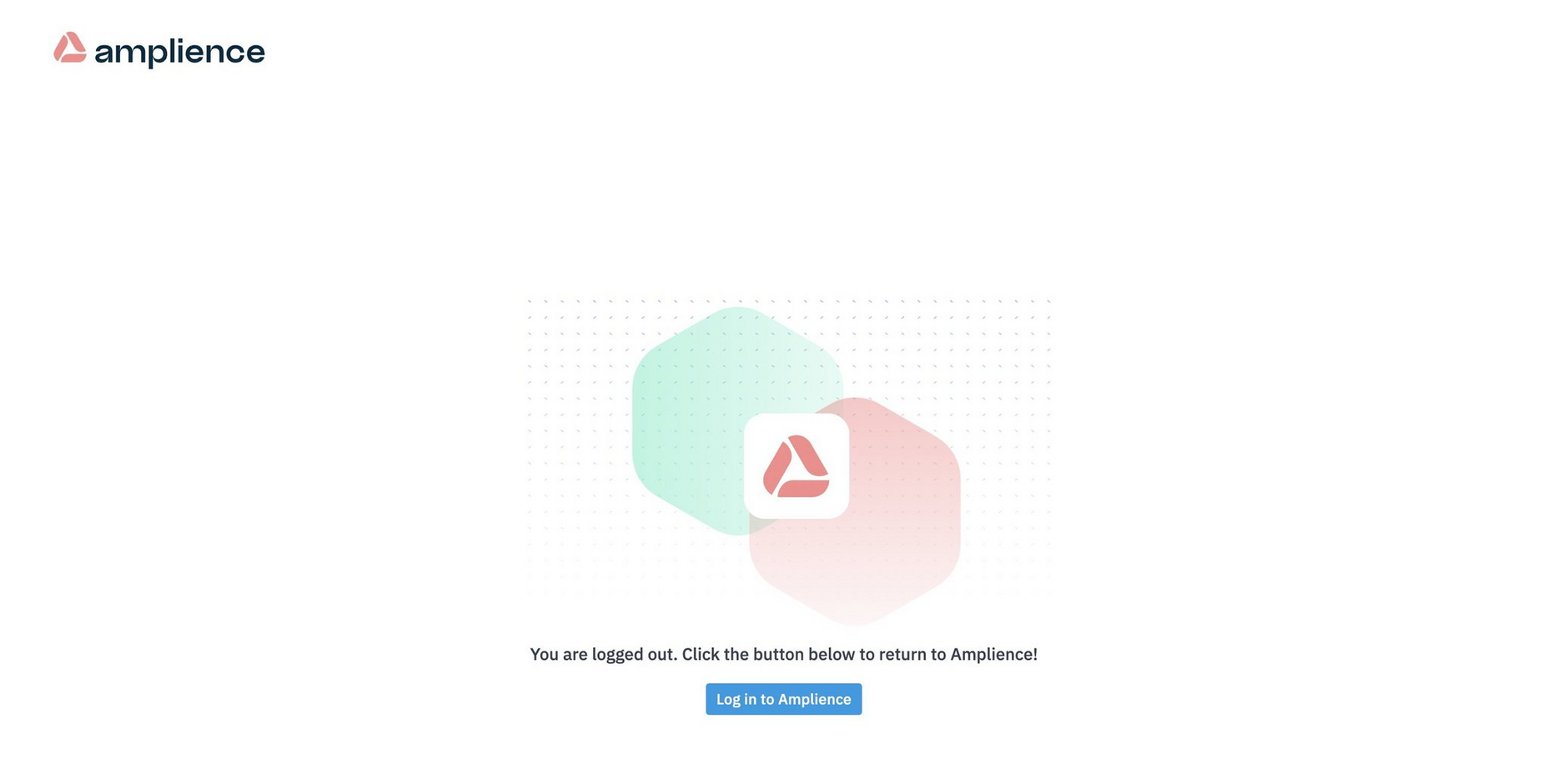 The Amplience single sign-on login page.