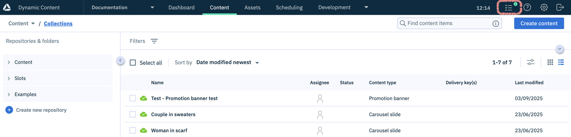 Identifying when a sync job has run in Dynamic Content