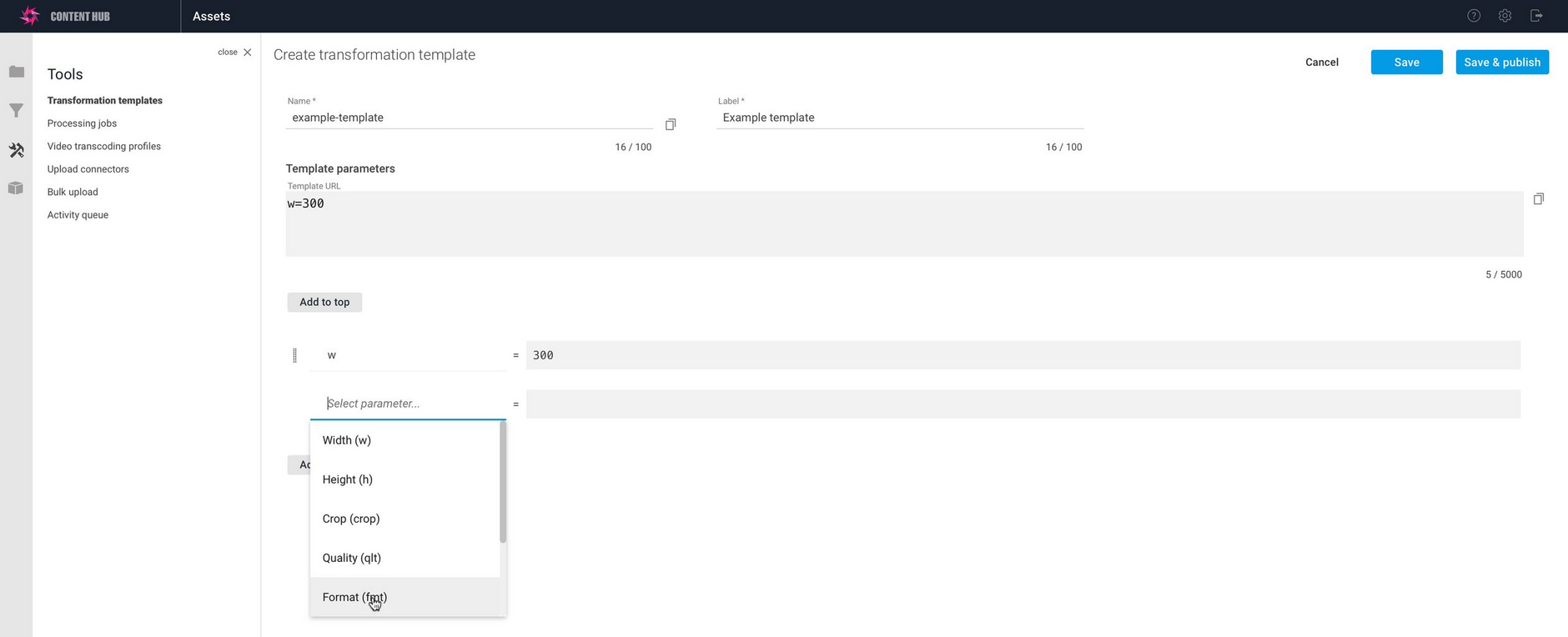 Adding another parameter, in this case format.