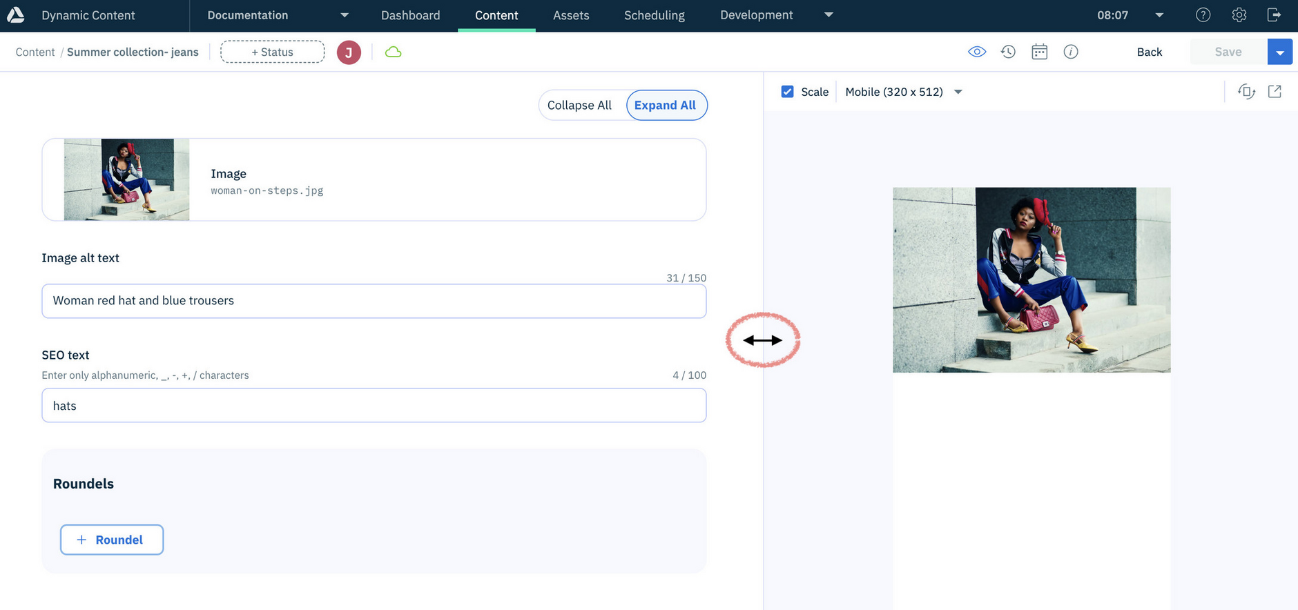 When scaling is off, the visualization will redraw when you change the size of the window