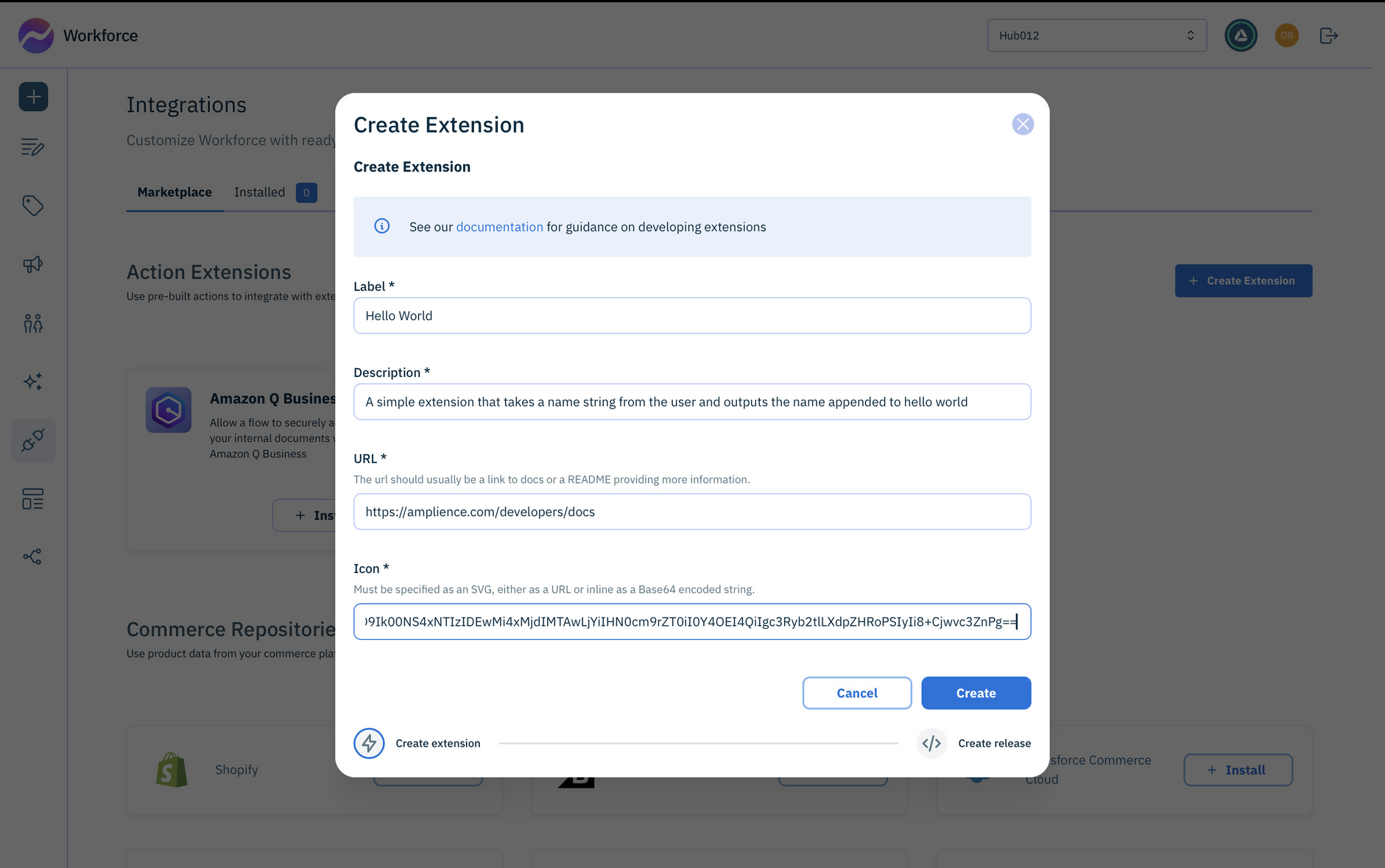 Creating a custom extension