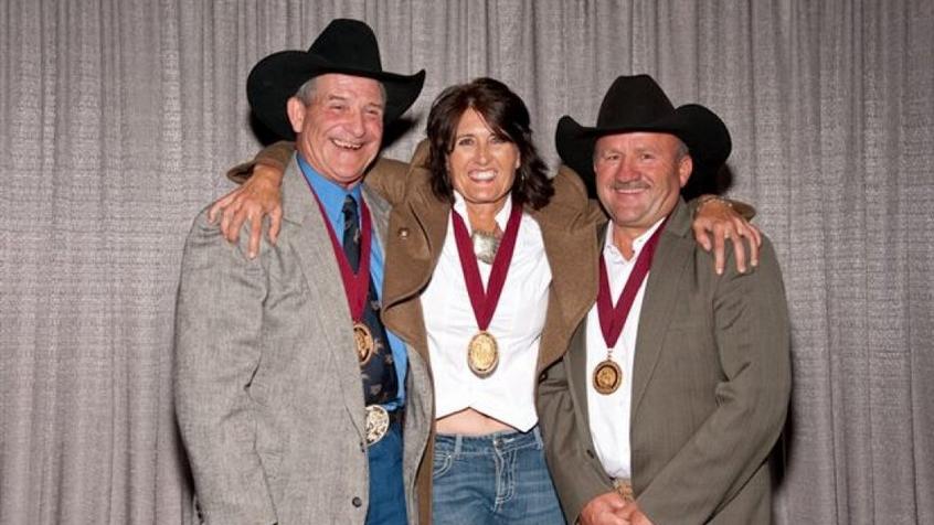 Walt Garrison, Kendra Santos, and Lewis Feild at the National Cowboy & Western Heritage Museum in Oklahoma City 2011