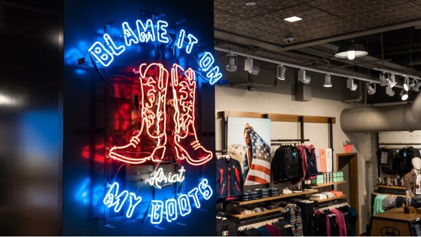 Ariat Nashville neon sign blame it on my boots