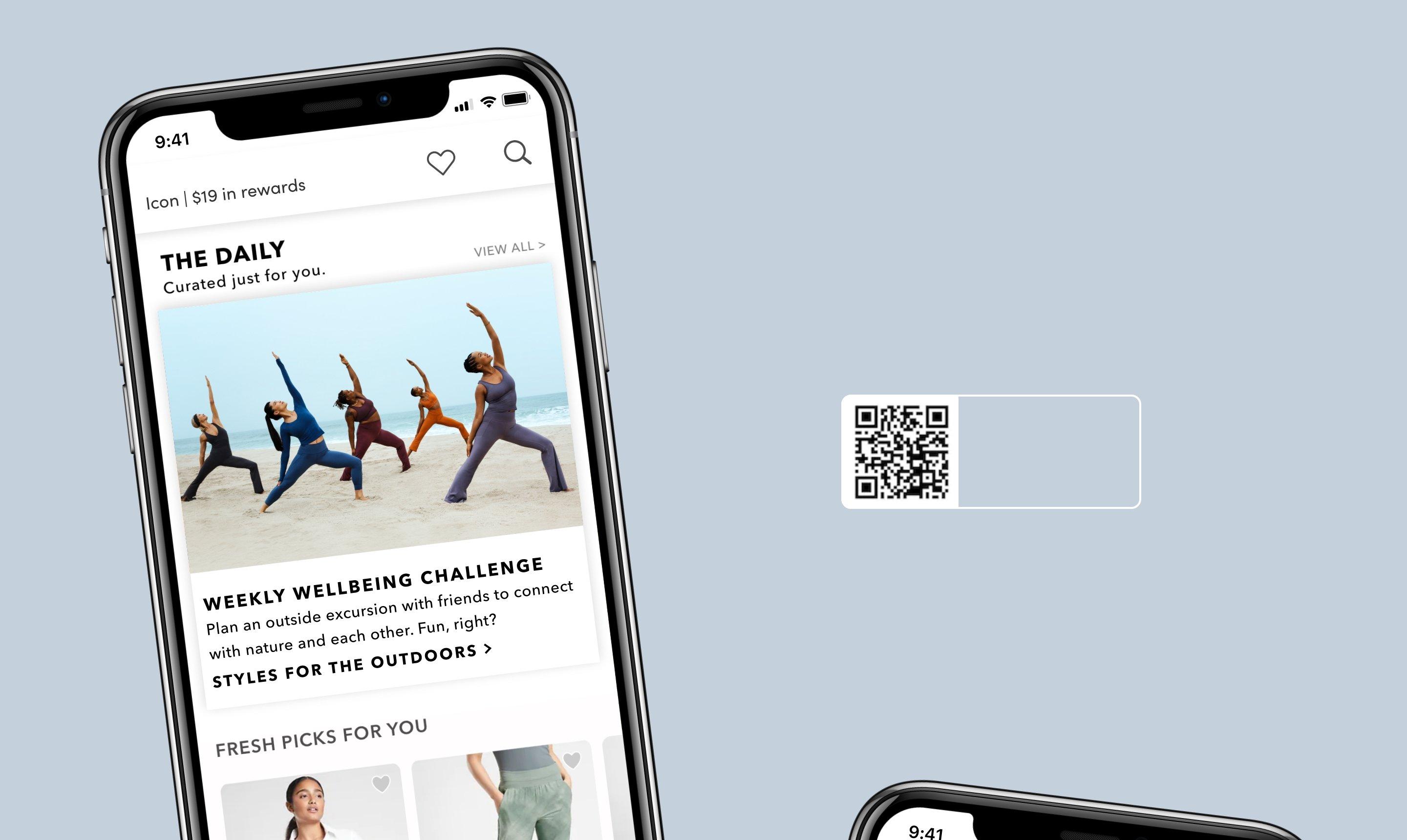 Campaign: all of Athleta, all in the app. The best of Athleta in the palm of your hand.