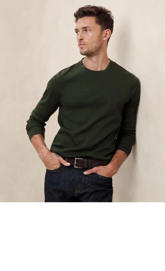 Luxe Touch. Our most polished tee with breathable, quick-dry fabric.