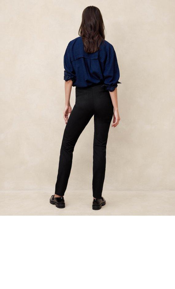 Pantalon Velours Côtelé Noir Banana Republic – Taille 4 – Coupe Bootcut – Occasion état Neuf