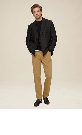 Athletic. A relaxed fit with more room in the seat and thigh