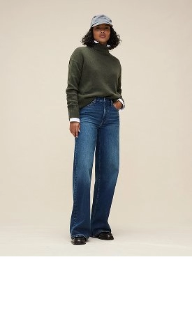 Wide Leg. A tailored fit that's loose through the leg.