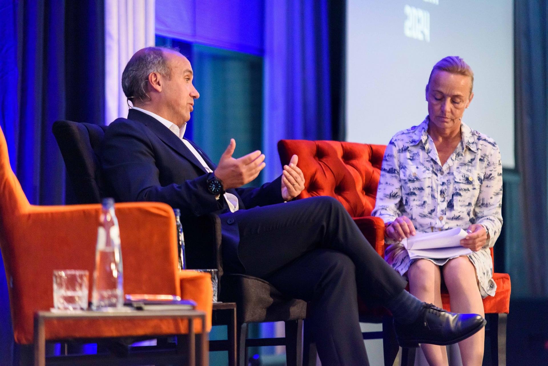 Man talking in a conference