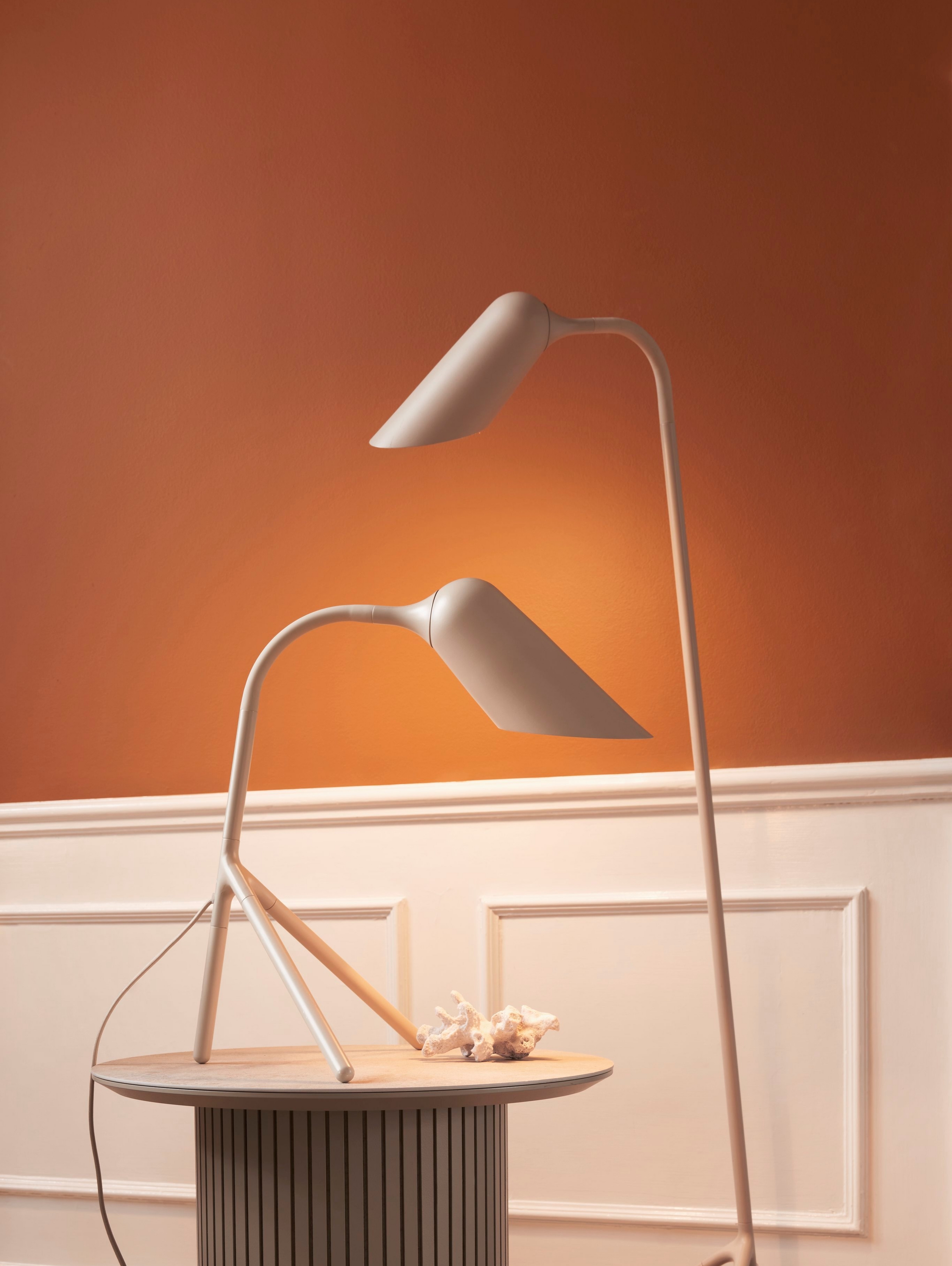 Arrangement of the Curious table lamp and the Curious floor lamp.