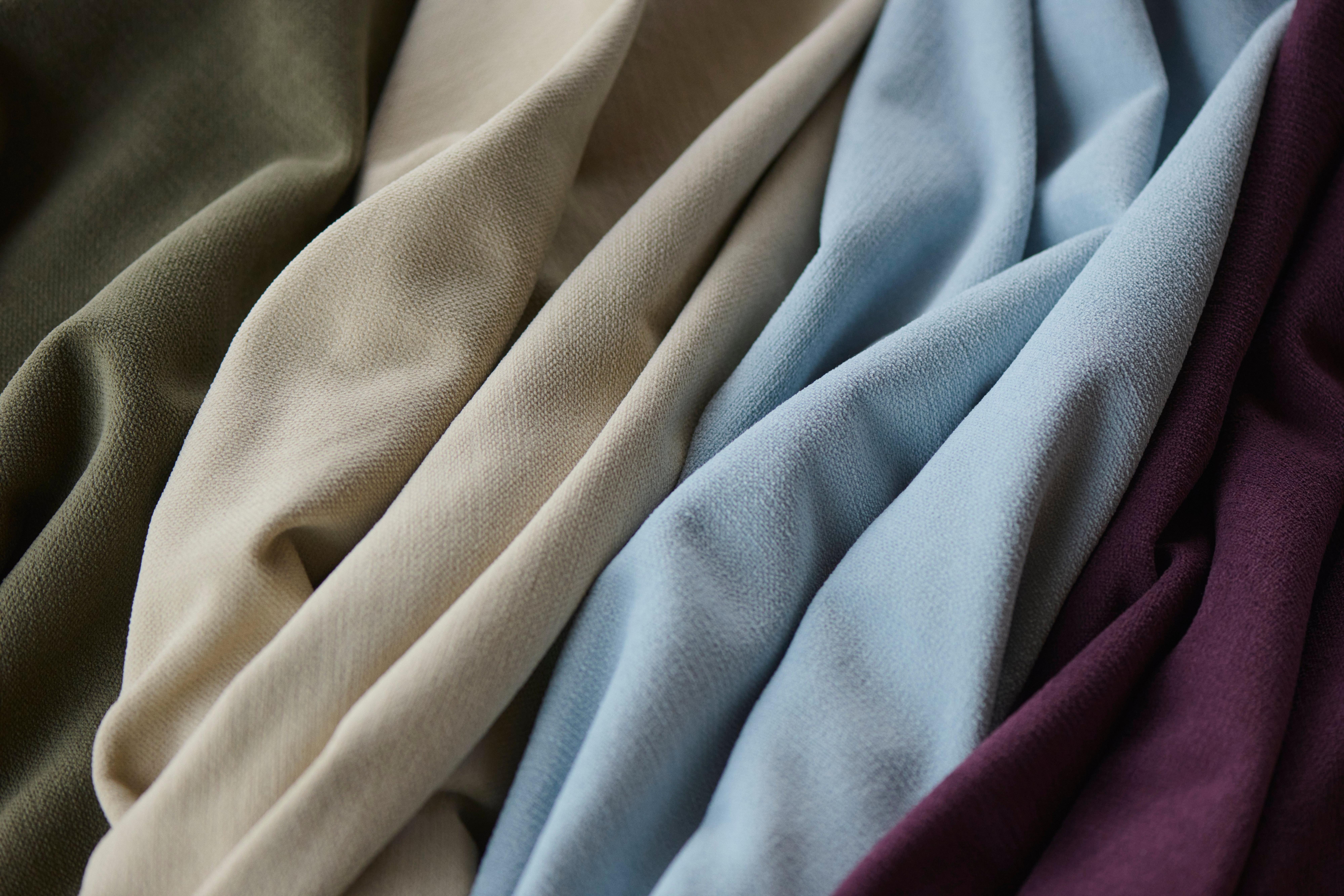 Material-Colour swatches of new SS25 Frisco fabrics