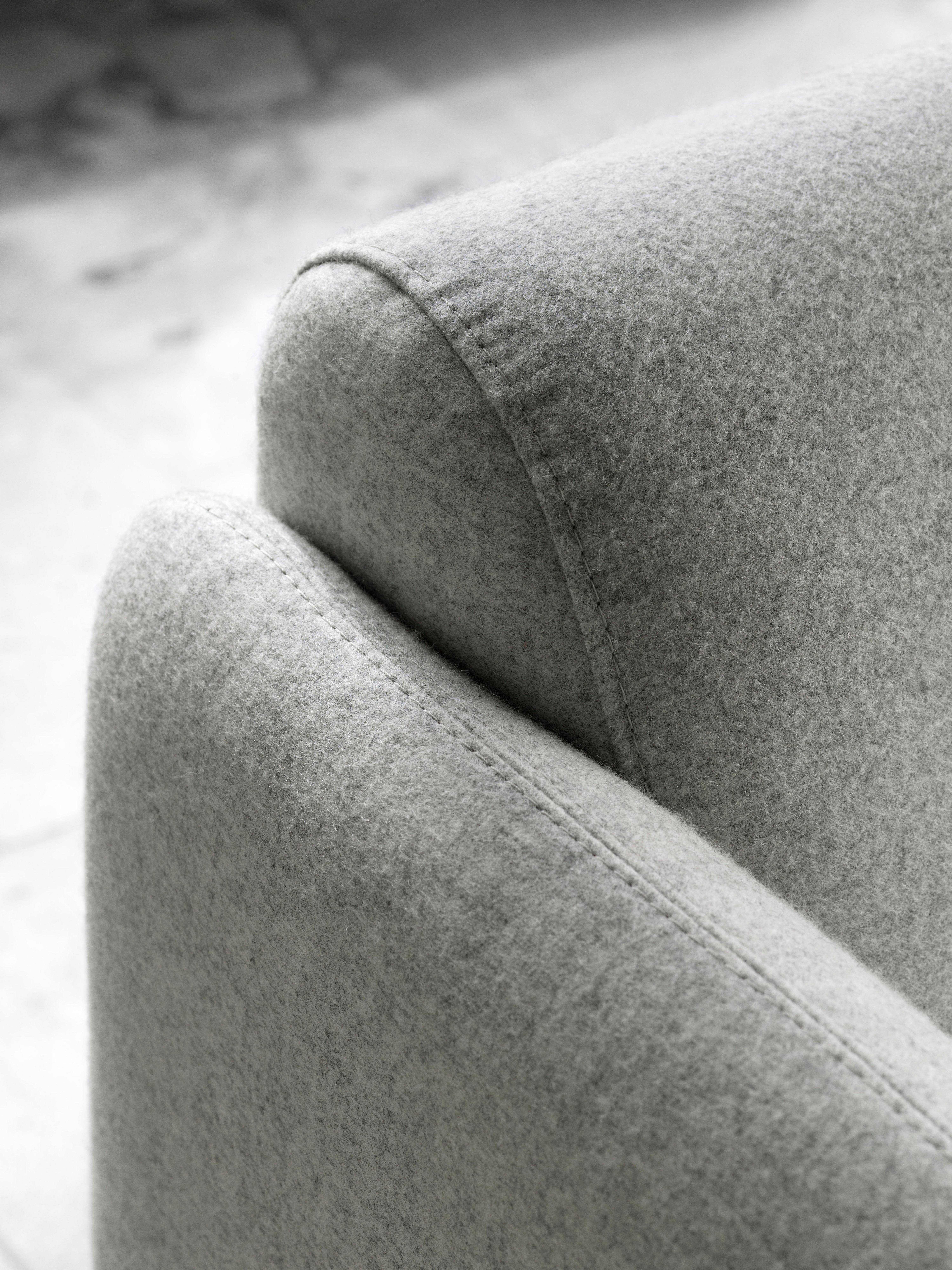 Berne 2,5 seater, light grey mélange Wellington fabric