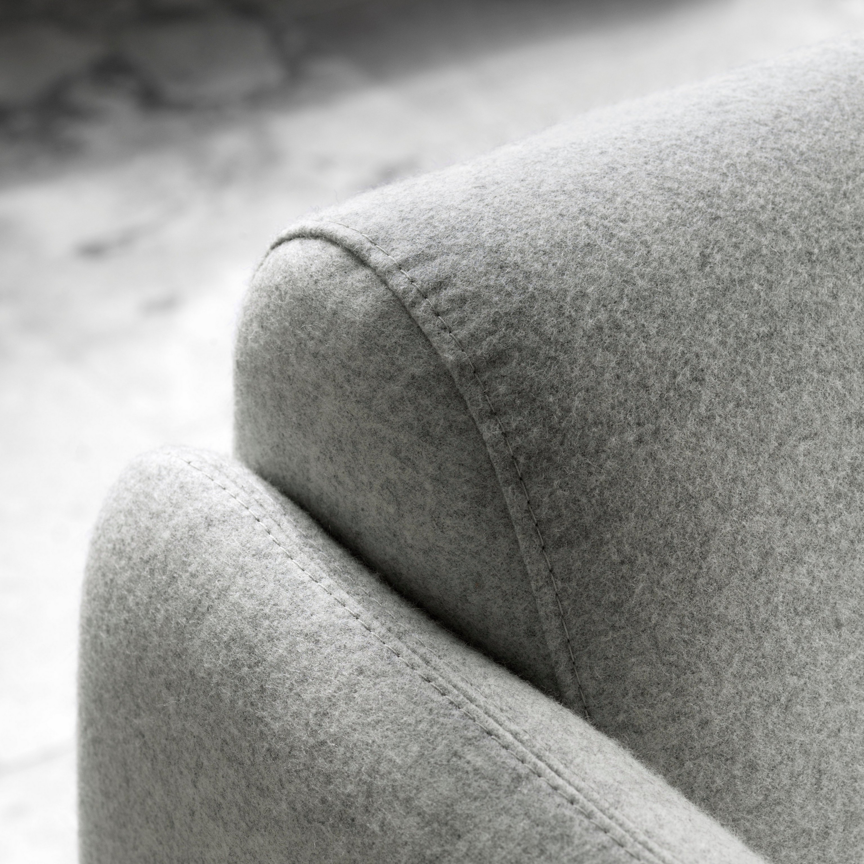 Berne 2.5-seater, light gray melange Wellington fabric