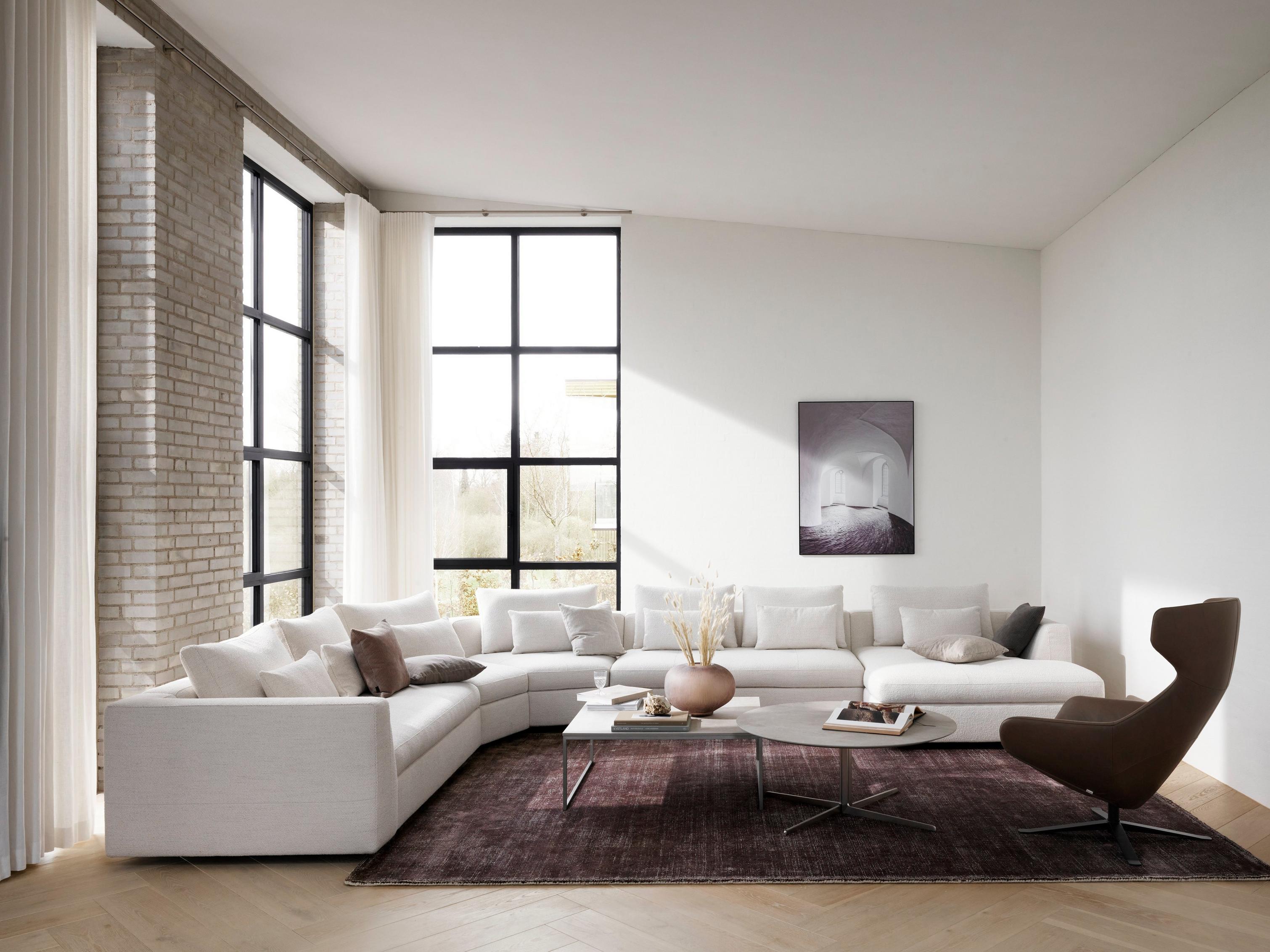 Bergamo sofa with round lounging unit,ライト | ボーコンセプト Bergamo sofa with round lounging unit,ライト | ボーコンセプト