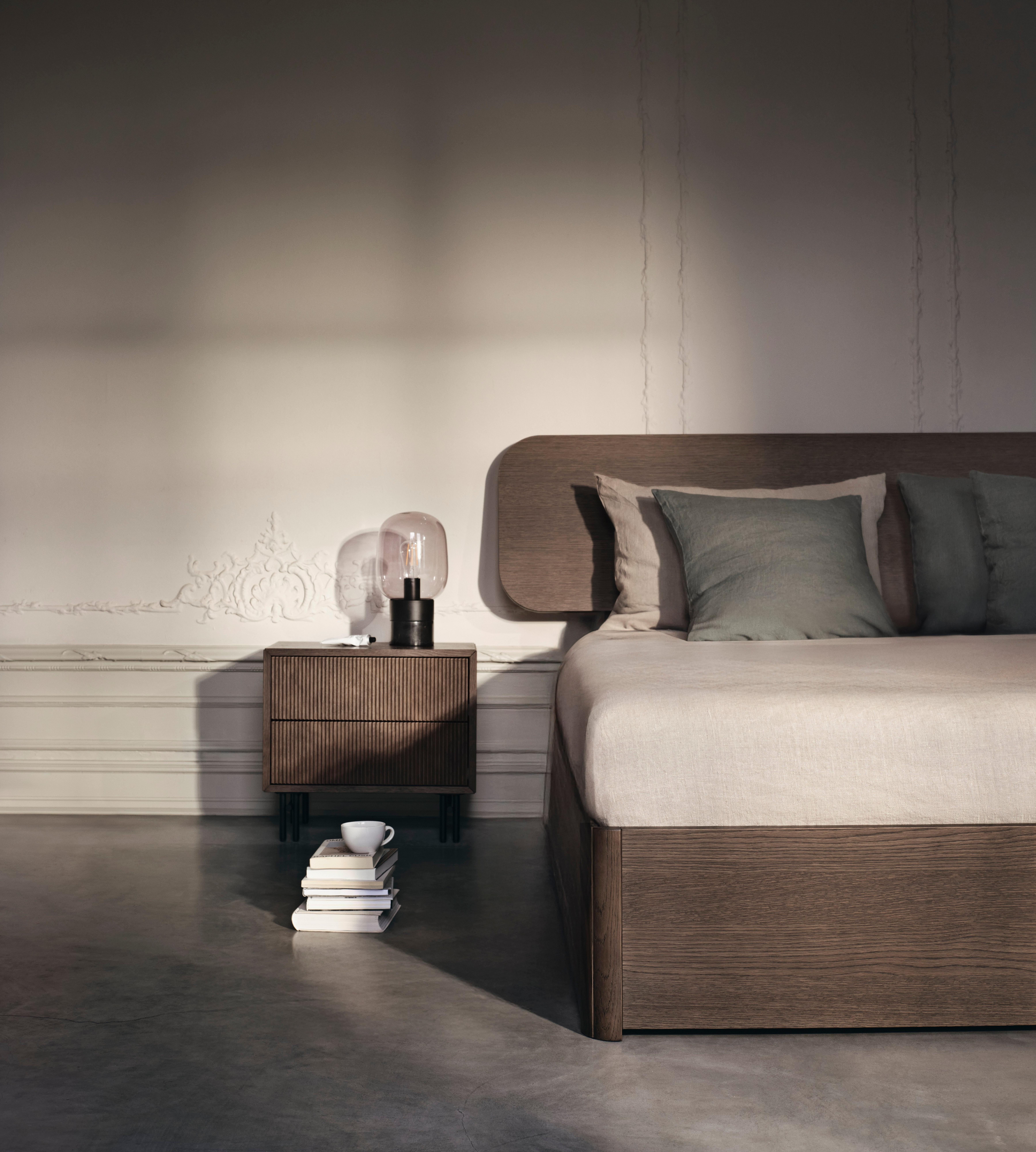 Element ベッド、壁取り付け型ヘッドボード、すのこ付き