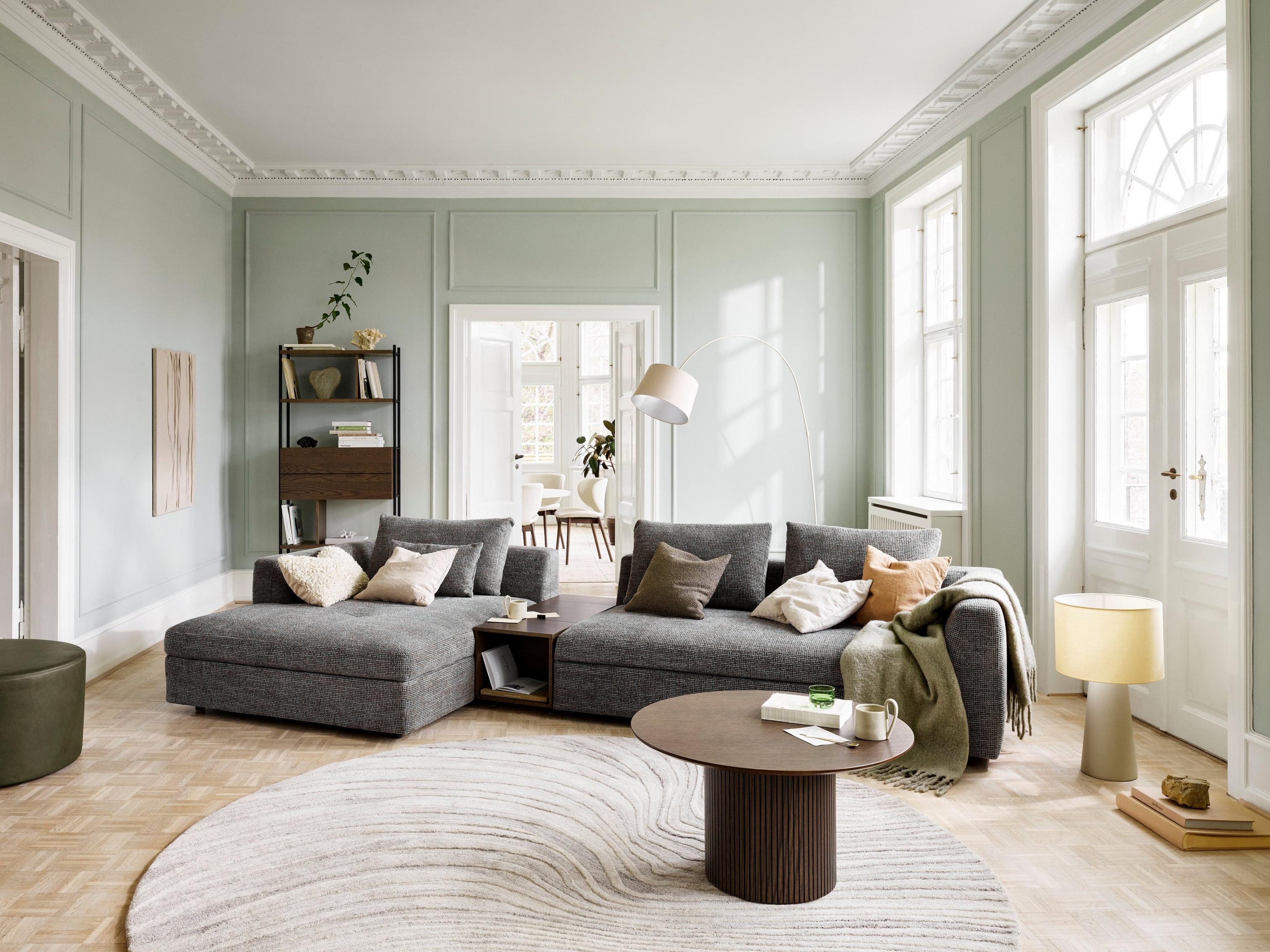 Bergamo sofa with round lounging unit,ライト | ボーコンセプト Bergamo sofa with round lounging unit,ライト | ボーコンセプト