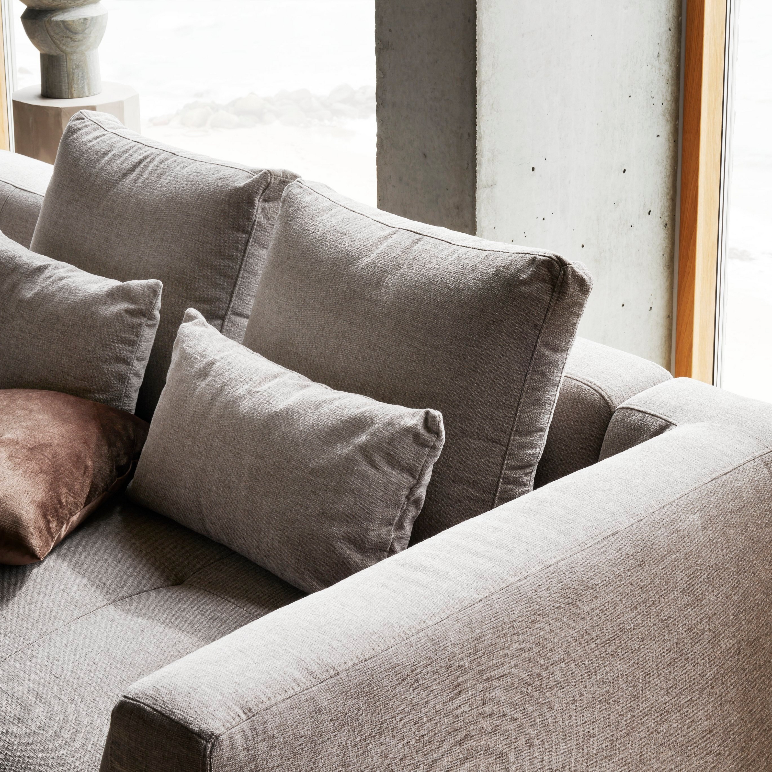Bergamo Deco cushions displayed on the Bergamo sofa